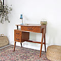 Bureau vintage pieds compas oups