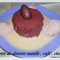 Assiette de desserts vanille , cafe , chocolat ( recette légère du chef patrice demangel )