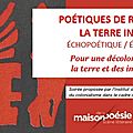 Poétiques de résistance à la maison de la poésie, à paris