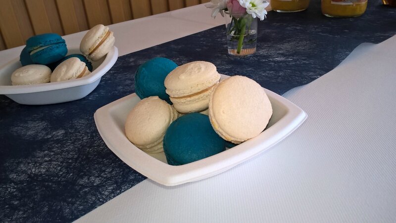 Macarons qui font la langue bleue