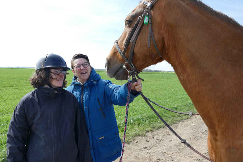 Avec Anne SAUVAGET, sa monitrice 16.4.2023 Trott'Autrement