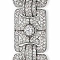 An art deco diamond bracelet, by bulgari