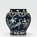 A large ming-style fahua jar, guan, 18th-19th century