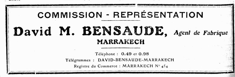 Professions Marrakech 1928-Bensaude3
