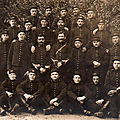 Rouen ?, 43e RAC, groupe d'artilleurs avec sous-officiers vers 1913