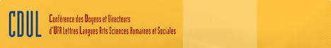 Résultat de recherche d'images pour "Conférence des doyens et directeurs d’UFR Arts Lettres, Langues, Sciences Humaines et Sociales (CDUL)"