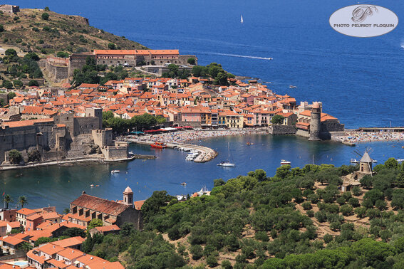 COLLIOURE_le_port_vu_du_Fort_Saint_Elme