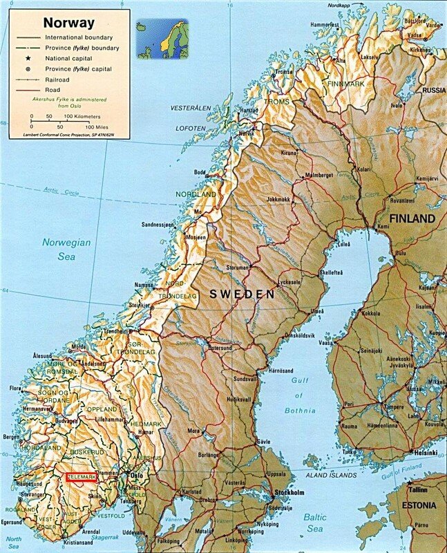 Carte De Norvege Bo Est Au Nord De Skien Telemark Echange Academique A Bo Novege