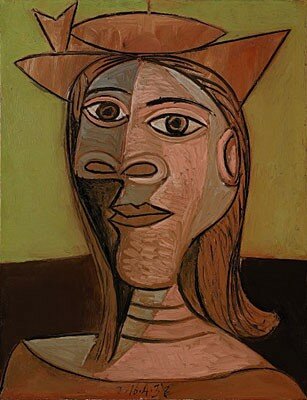 Pablo Picasso、FEMME AU CHAPEAU、海外版希少レゾネ、状態良好、送料