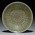 A molded Yaozhou celadon bowl, Song-Jin Dynasty, 12th-13th century