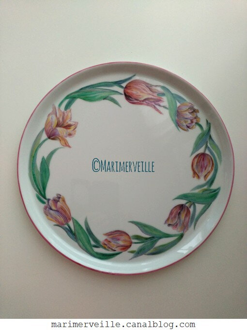 plat aux tulipes création Marimerveille