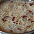 Tarte tomates/courgettes sur croûte au riz
