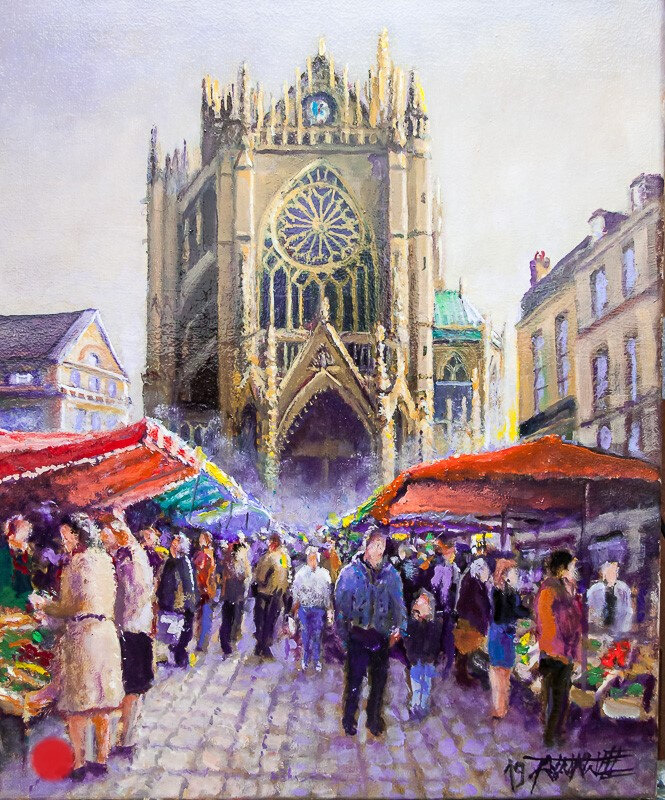 Matin de marché -Metz- 8F-5038