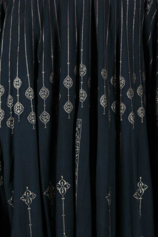 A fine and rare Mariano Fortuny stencilled orientalist black silk evening coat, circa 1910-20 8