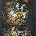Gaspar pieter verbruggen (anvers 1664 – 1730), natures mortes aux vases de fleurs