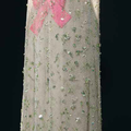 Cristóbal Balenciaga, robe du soir en soie ivoire et tulle vert pâle brodé, 1966
