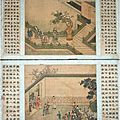 Peintures chinoises sur soie avec cachets et signatures