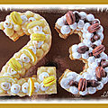 Number cake citron / vanille praliné