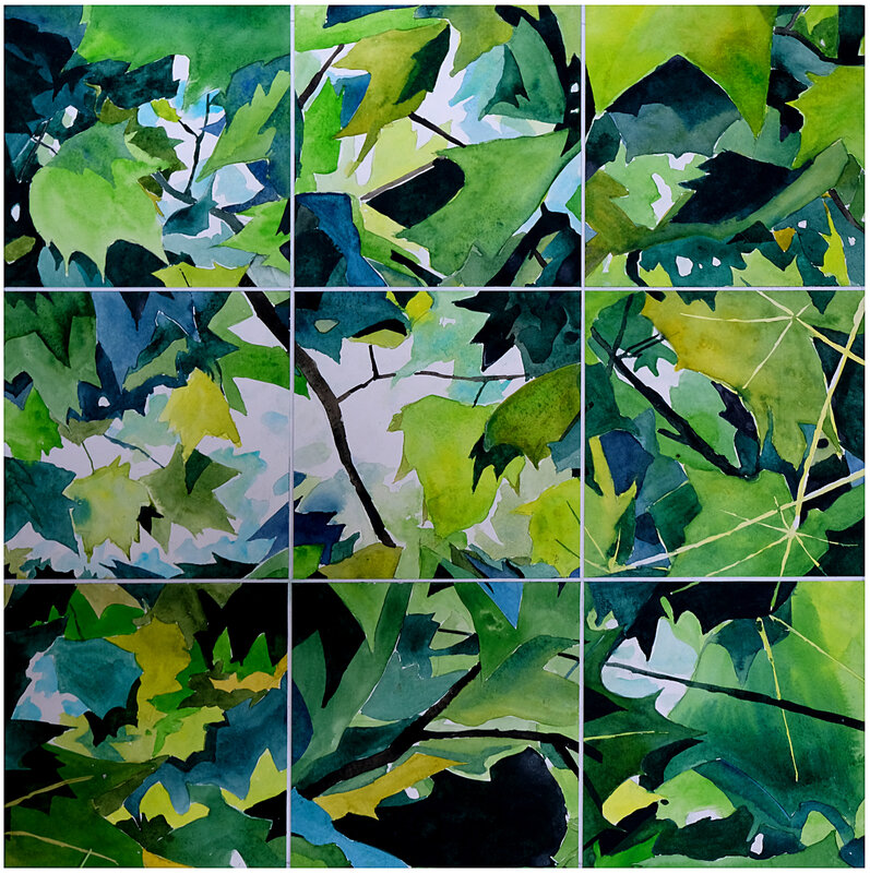 infinity extended canopy 1, 60 x 60 cm, aquarelle