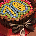 Gâteau d’anniversaire au chocolat, kit kat & smarties