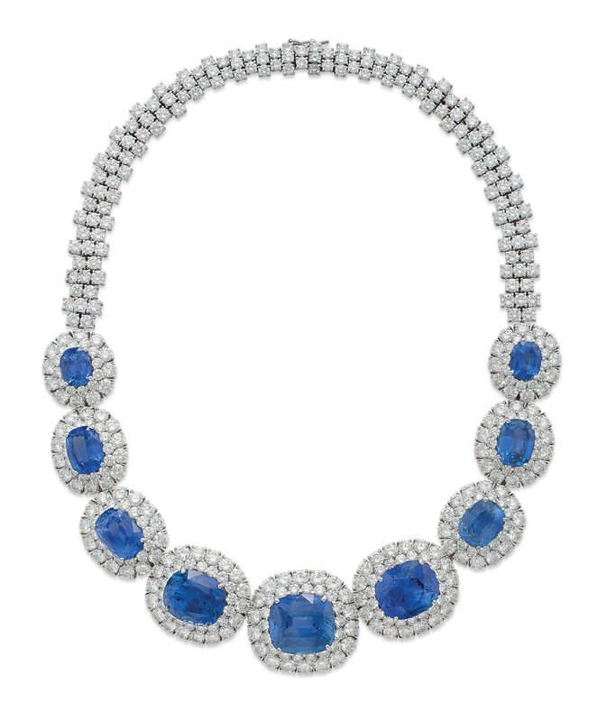 A sapphire and diamond necklace 1