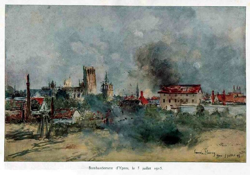 Flameng bombardement d Ypres