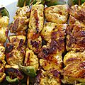Brochettes de poulet a l'orientale