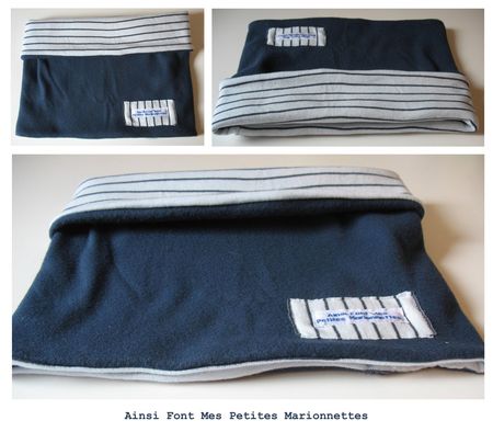 col polaire bleu