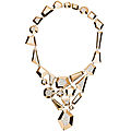 Mimi so “jackson” 20k rose gold & diamond necklace. 