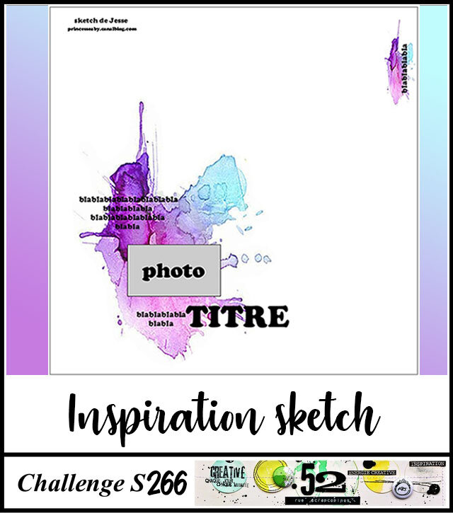 Challenge S266 Inspiration Sketch 52 Rue Scrapcopines