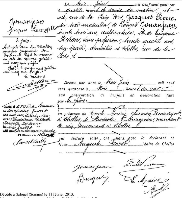 1914 N Chelles Jacques Jouanjean