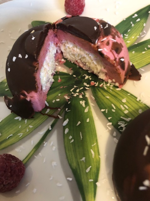 dome choco framboise coco