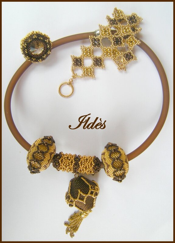 parure haliguen kermorvan tudor philoé choco doré