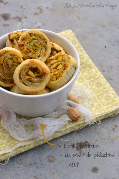 roulés feuilletés au pesto de pistaches 1