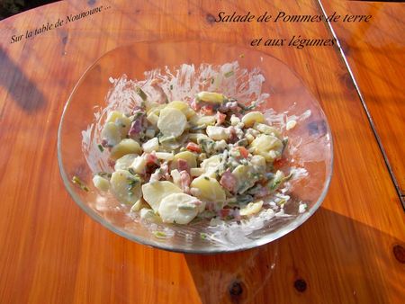 Salade de Pommes de terre et aux légumes 1