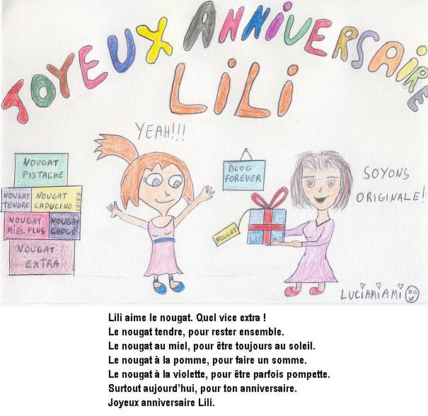 Joyeux Anniversaire Lili Qui Aime Tant Les Nougats La Vie Active De Lulu