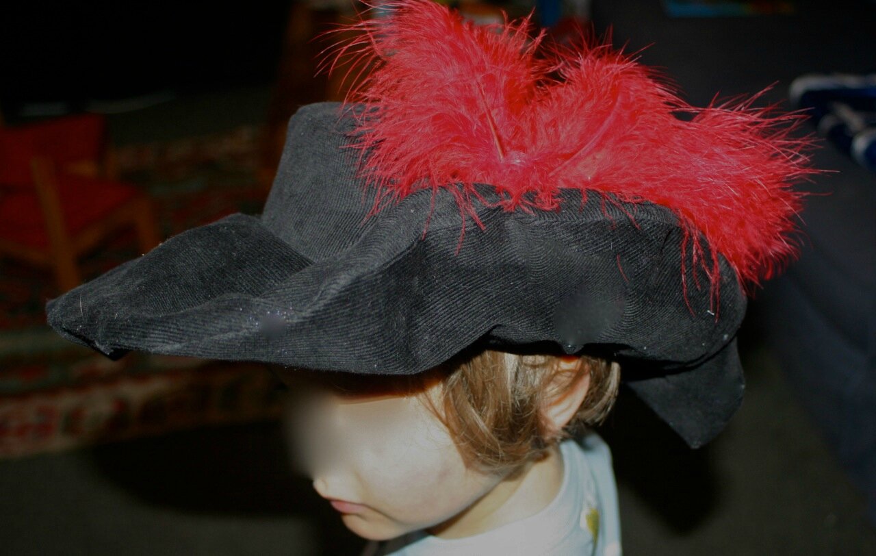 Chapeau Mousquetaire en Feutre rouge pour enfant