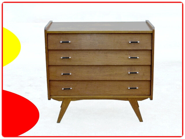 commode vintage bois massif