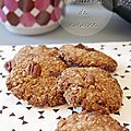 Cookies praliné au son d'avoine de marie chioca