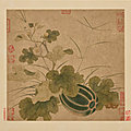 Ming dynasty, 16th dynasty, china. anonymous, melon and grasses