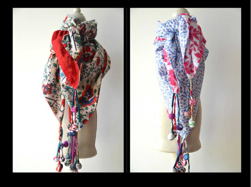Funny scarf woman Gustave_ hand made Jewels