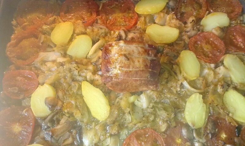 Rôti de porc et pommes de terre en sauce diabolique (1)