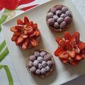 tartelettes framboise/pistache - fraises/passion
