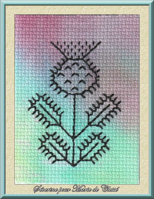 Échange ATC BLACKWORK (Chardon) Chez Brodi Avril, 2021 Séverine pour Marie de Clessé 1
