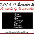 Défi #91 du 11 septembre 2023 - acrostiche