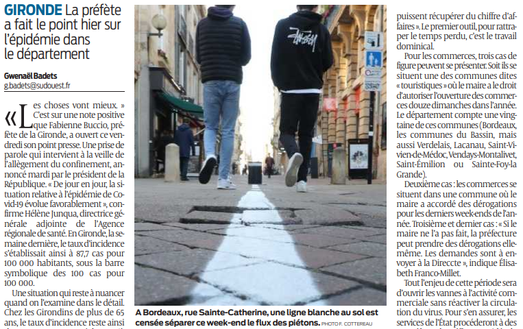 2020 11 28 SO Les choses vont mieux sur le front du Covid-192