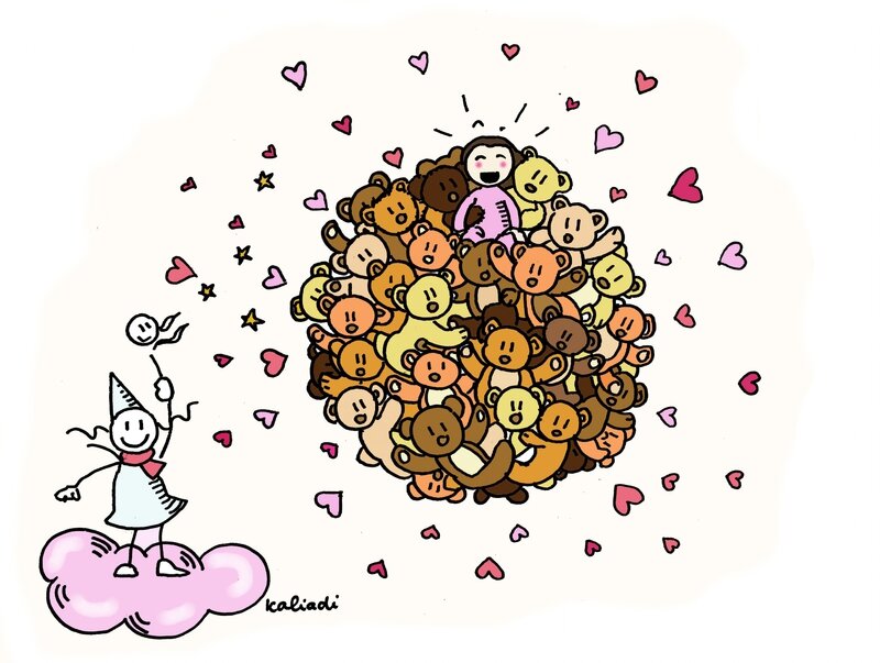 Elle M'envoie Un Smiley Bisous Coeur Voeux bisous et flocons ! - KALIADI