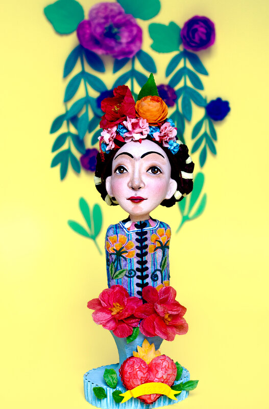 Frida1_PapierMache_Sculpture_AlinePallaro_2019
