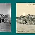 Savy (Aisne), église détruite par les Allemands en mars 1917
