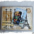 Carte kirigami pop-up : j'aime paris...et les titis parisiens